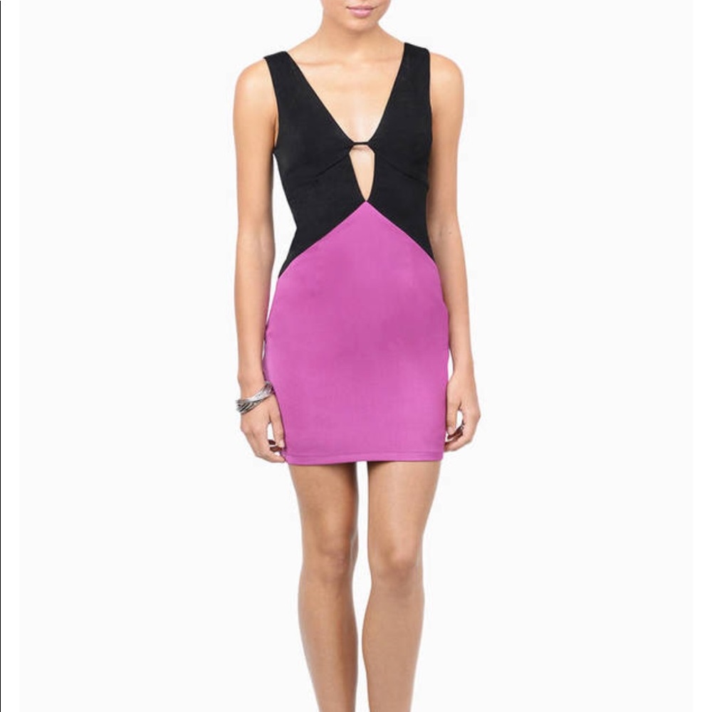 black purple/pink bodycon